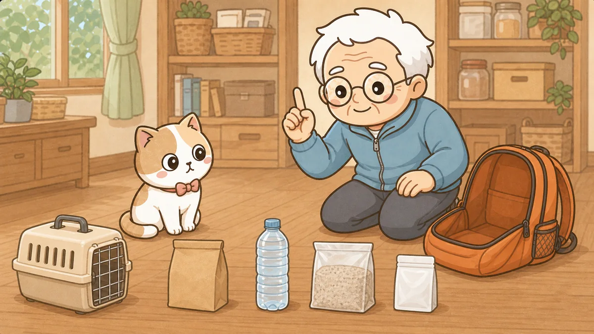 猫の防災グッズ、本当に要るもの一覧 最優先5点・あると助かる7点
