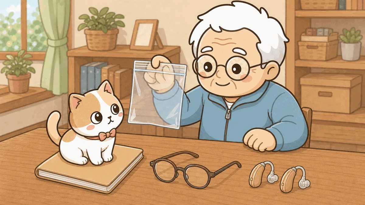 補聴器・老眼鏡・持病の薬 シニア特有の持ち出し品
